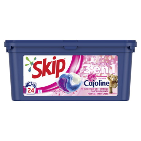 Skip Capsules 3 en 1 - Touche de Cajoline - 24 capsules - Nouvel emballage  cartonné