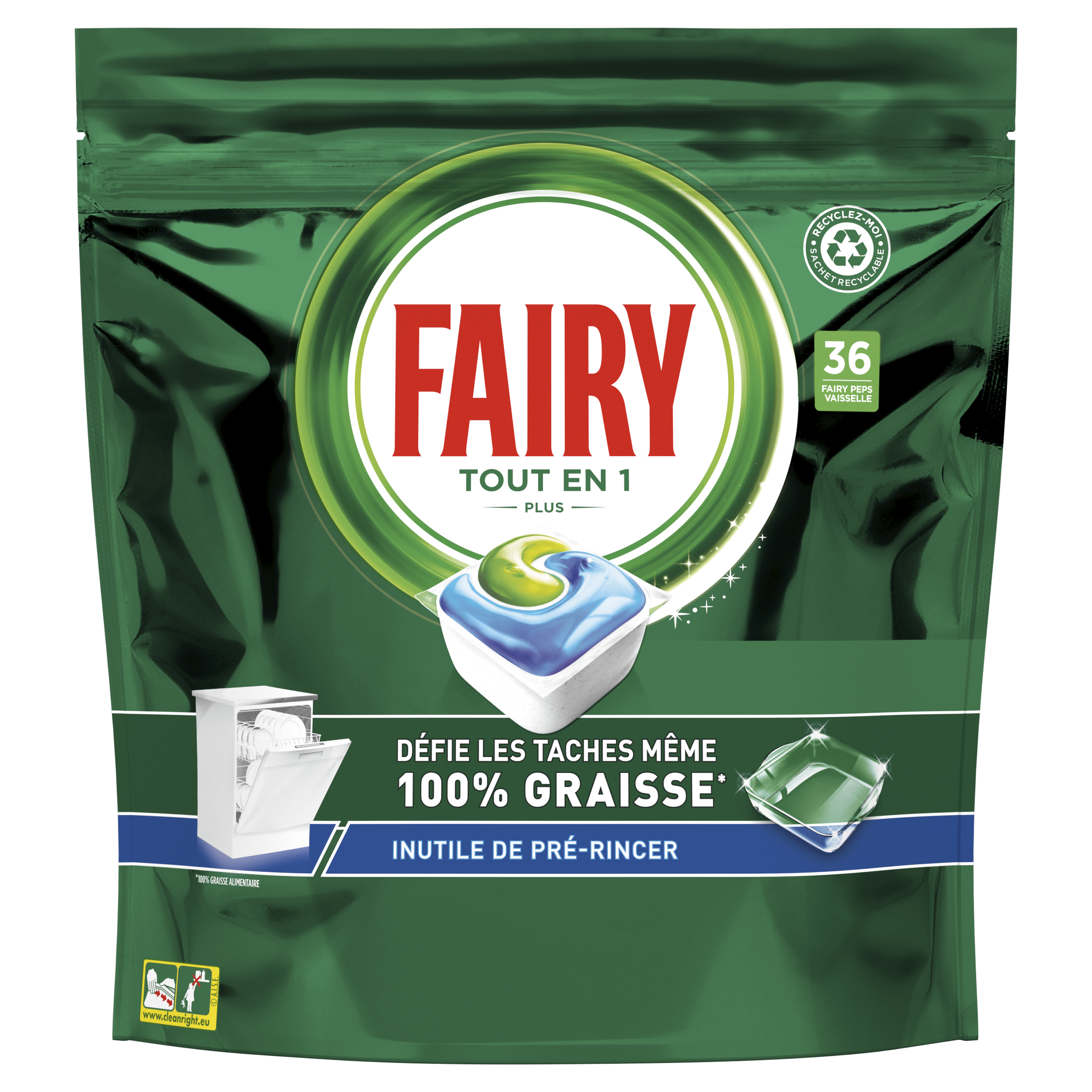 Fairy - 4x55 PEPS Fairy Tout-en-1 Original, Tablettes Lave-Vaisselle