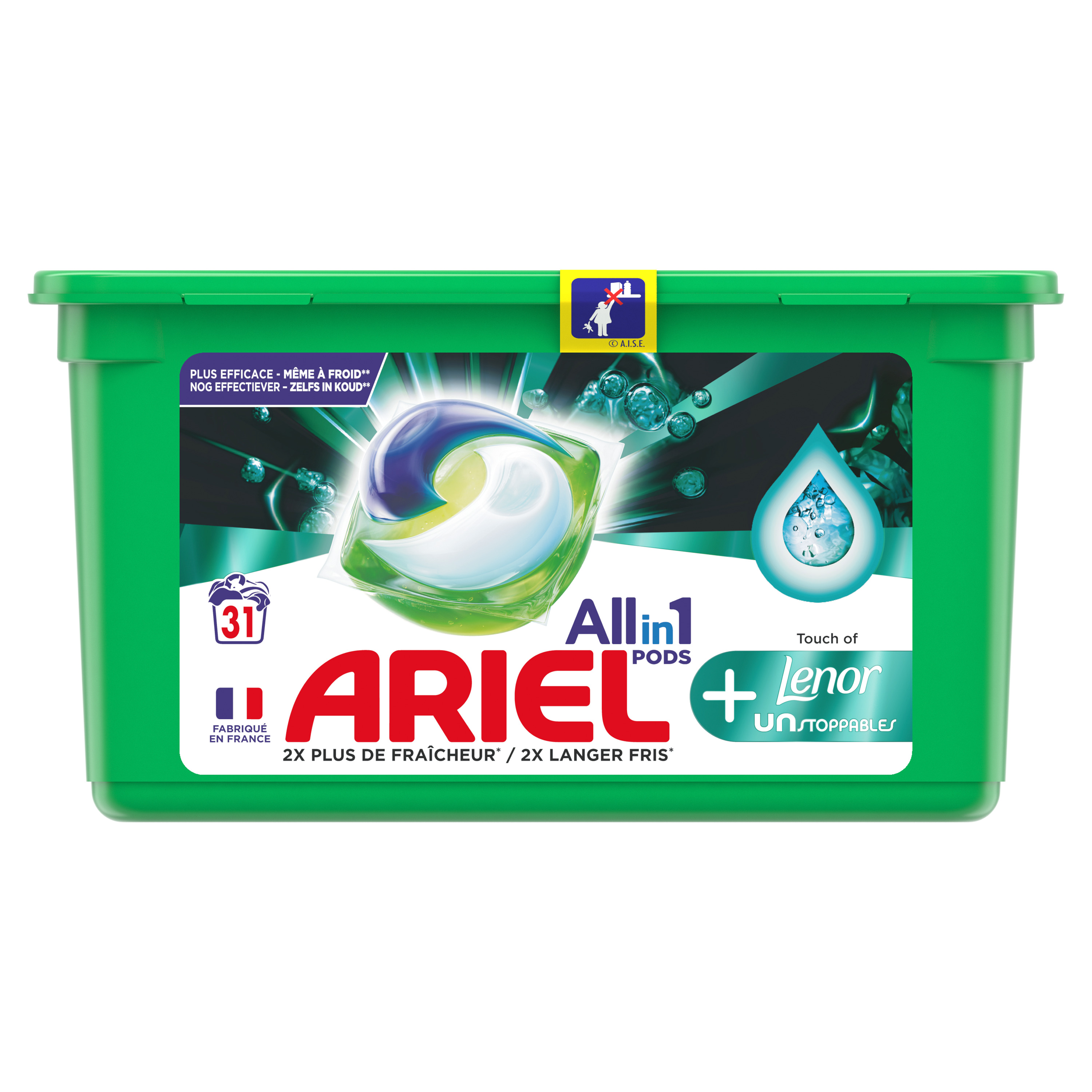 Ariel Pods Set Touch of Lenor Color 45pcs