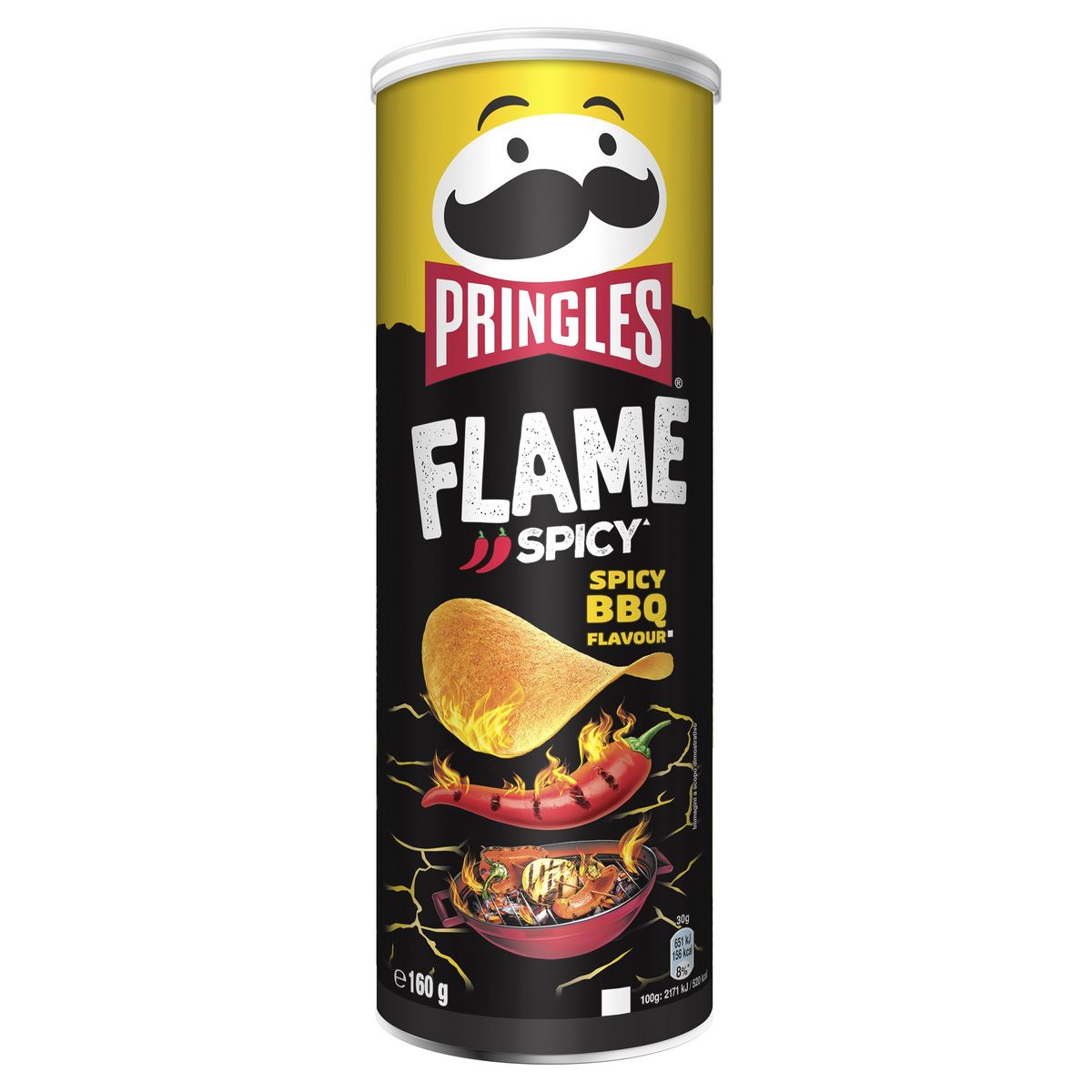 PRINGLES Chips tuiles flame barbecue épicé 160g