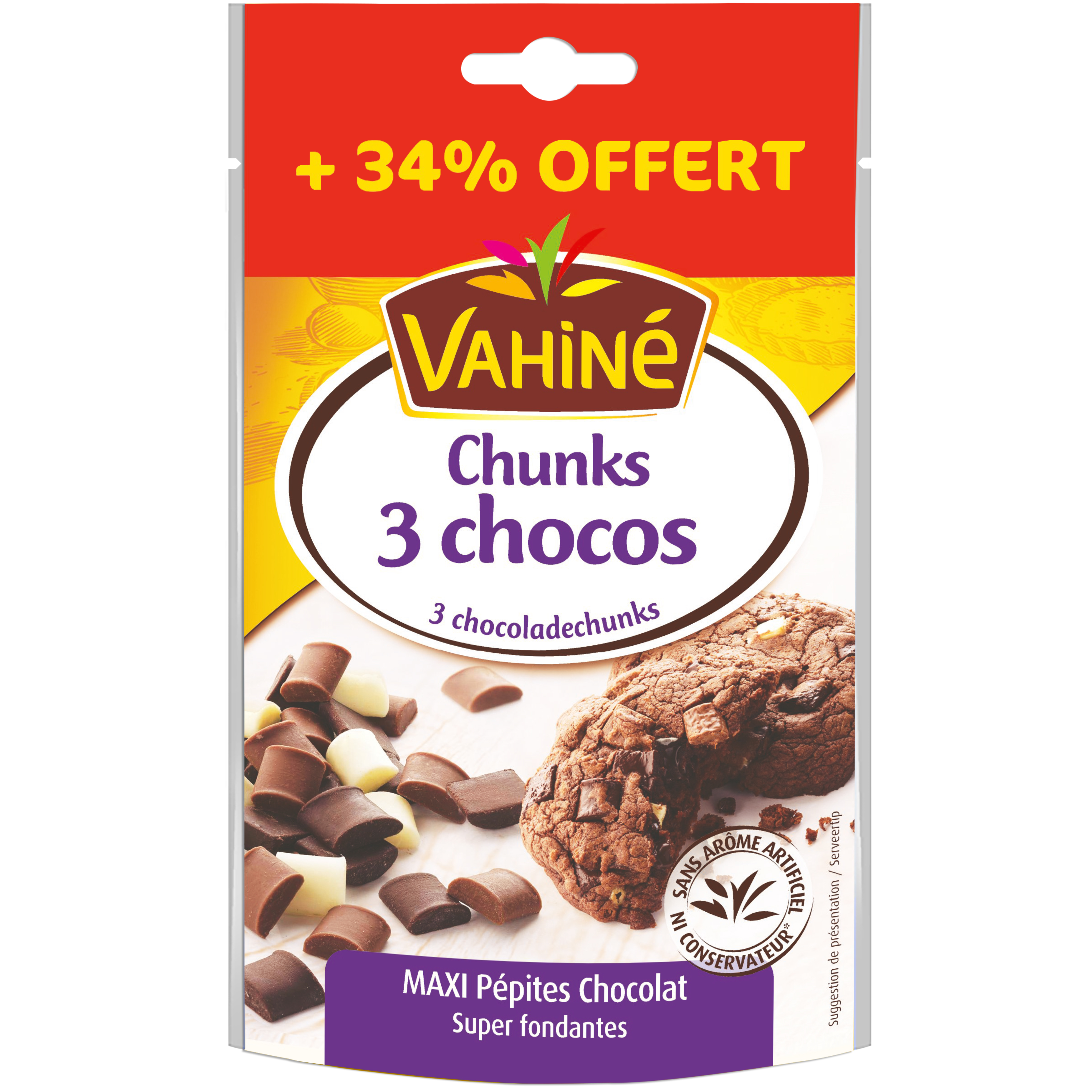 VAHINÉ - Pâtisserie - Pépites de Chocolat Noir - Format Familial - - Pour  Desserts - 200g