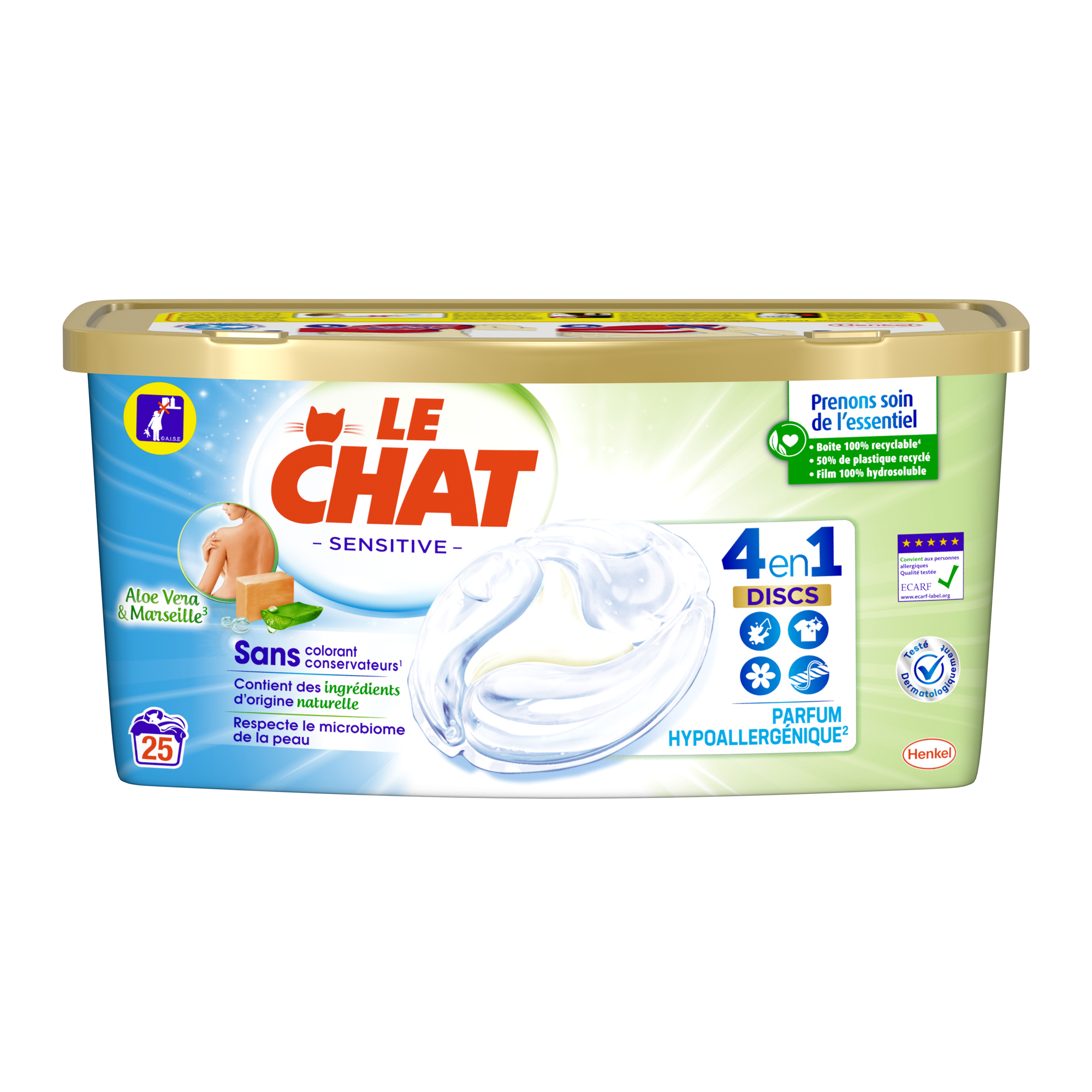 Stock Bureau - LE CHAT Lessive Capsules 4en1 Discs Huiles