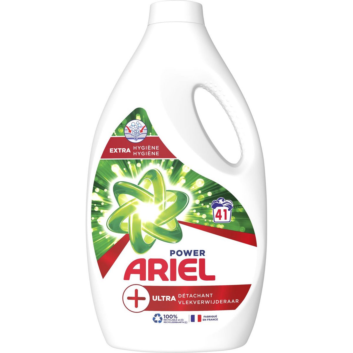 ARIEL Lessive liquide plus ultra détachant 41 lavages 2,255l pas cher 