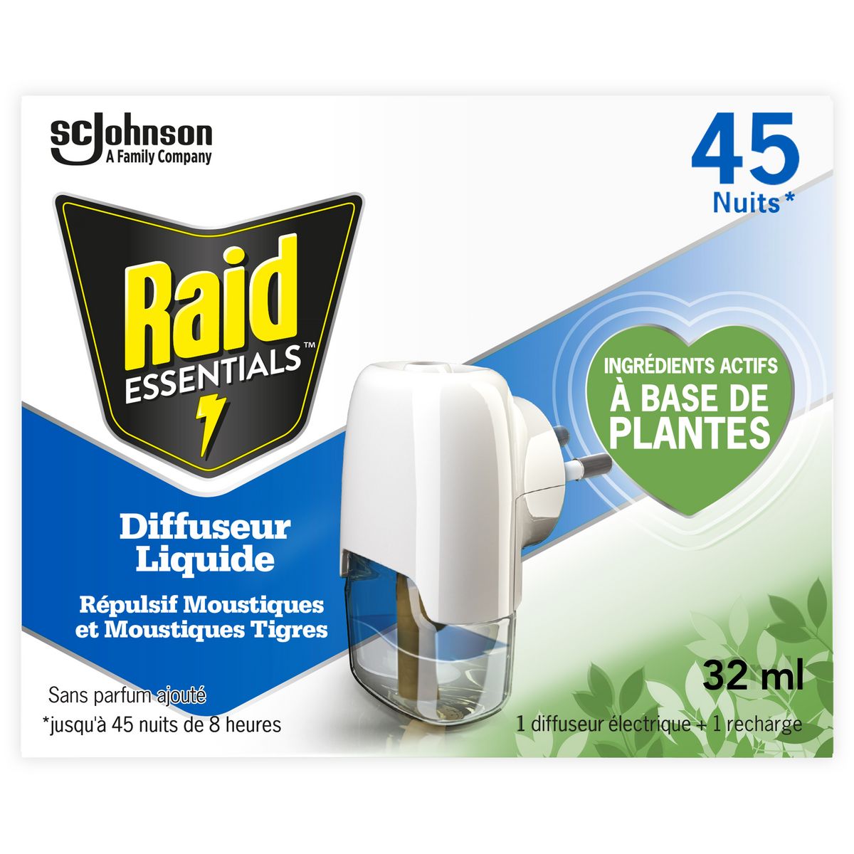 RAID diffuseur électrique Anti-moustique 45 Nights .Supermarché