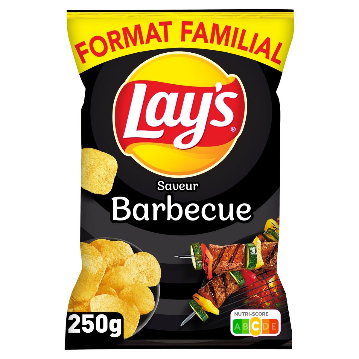 LAY'S Chips saveur barbecue format familial 250g