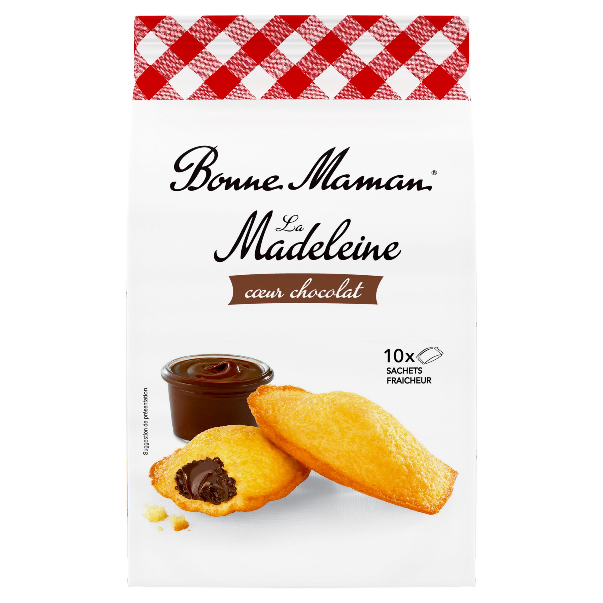 BONNE MAMAN Madeleine au chocolat au lait sachets individuels 10 madeleines  350g pas cher 