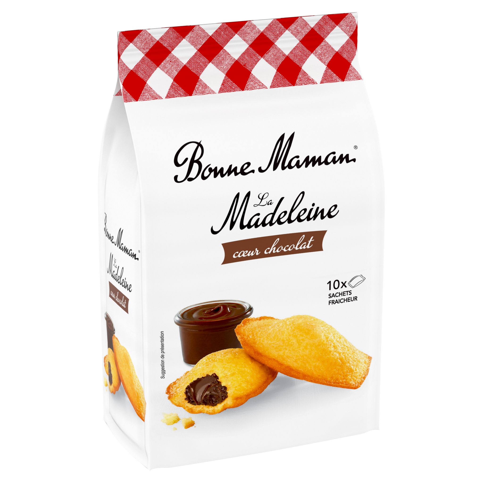 BONNE MAMAN Madeleine au chocolat au lait sachets individuels 10 madeleines  350g pas cher 