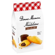 BONNE MAMAN Madeleine au chocolat au lait sachets individuels 10 madeleines 350g