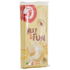 AUCHAN Milky&Fun tablette de chocolat blanc 2x100g