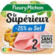 FLEURY MICHON Jambon Le Supérieur réduit en sel sans nitrite  2 tranches 70g