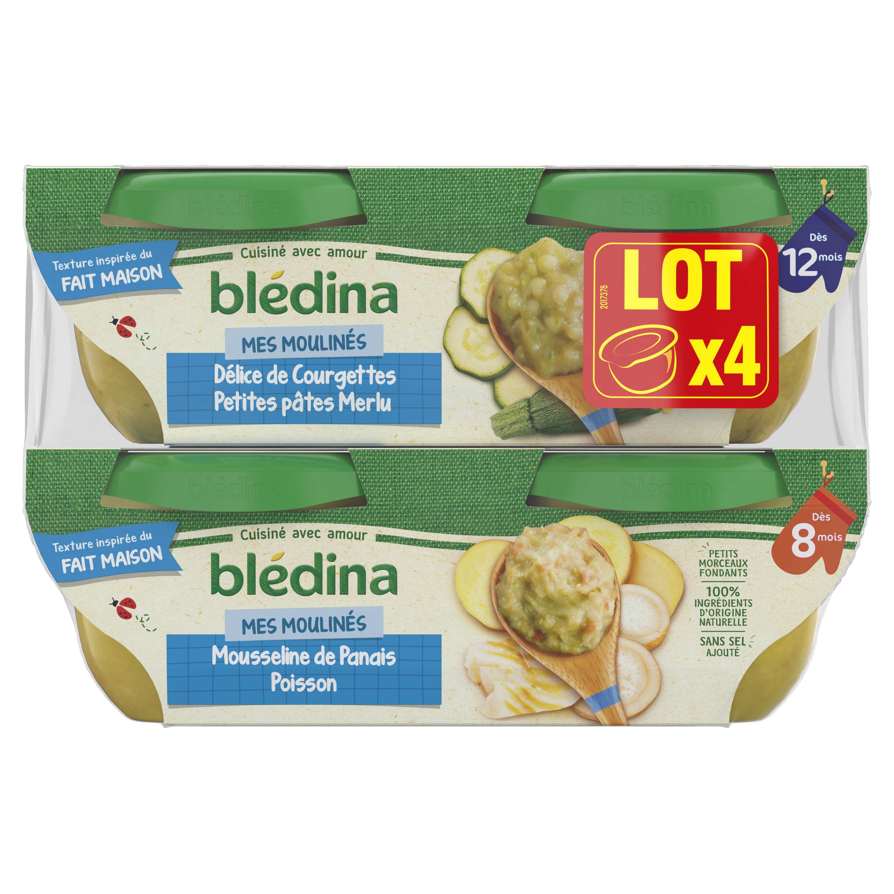 Bols petits légumes et saumon du pacifique Idées de Maman - dès 8 mois,  Blédina (2 x 200 g)