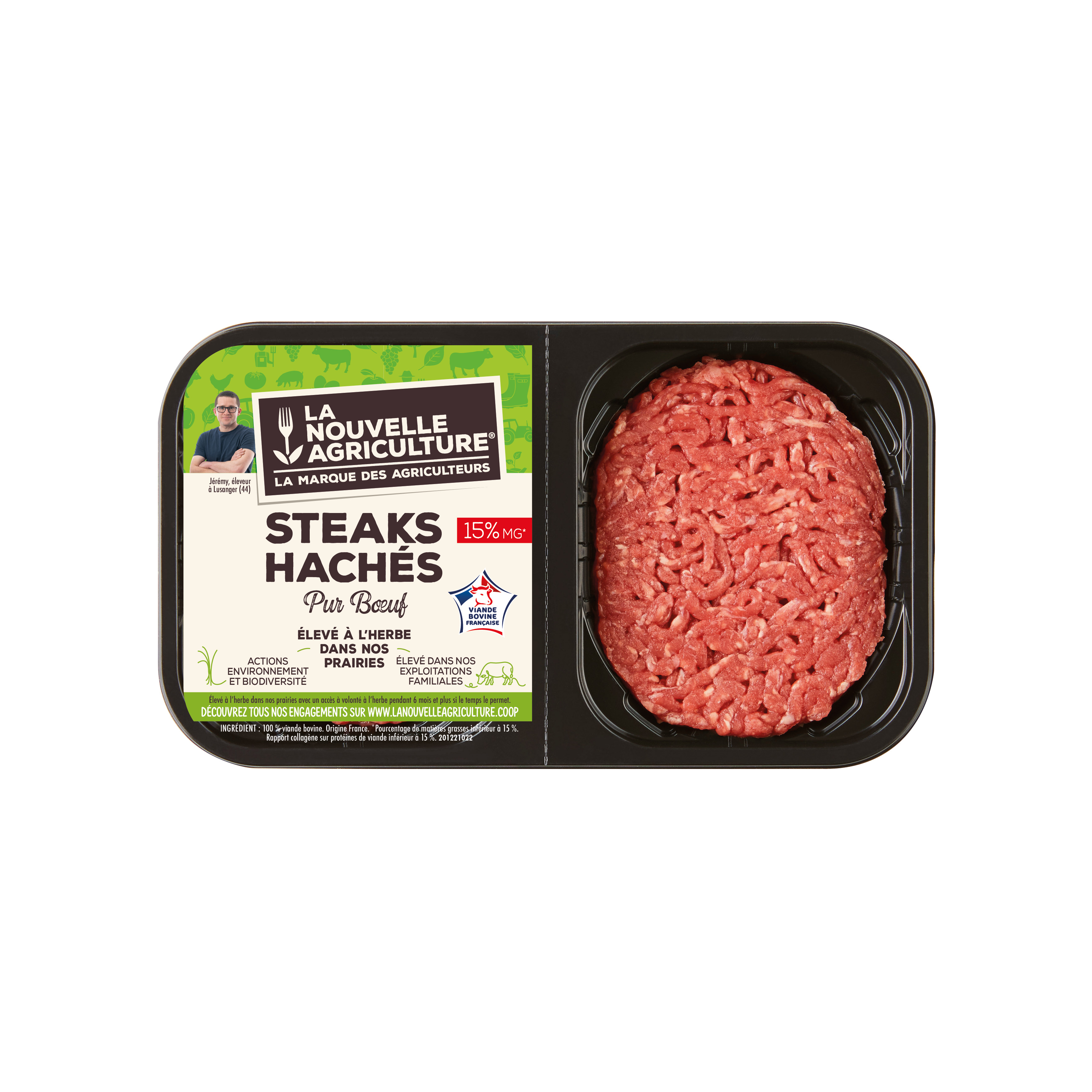 Viande hachee pur bœuf 15% matières grasses franprix 350g sur