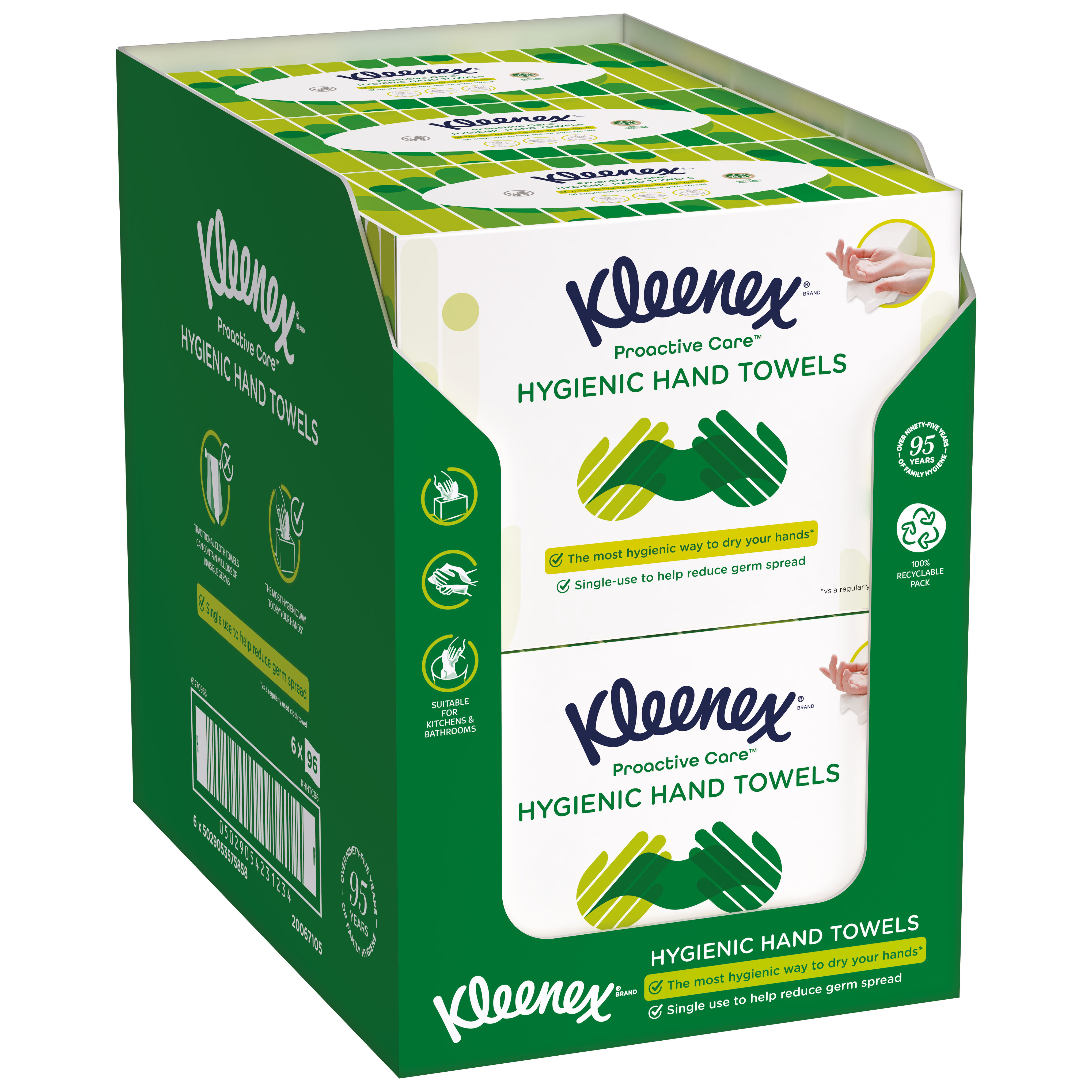 Essuie-mains Kleenex dans une boîte distributrice, Établissements  d'enseignement