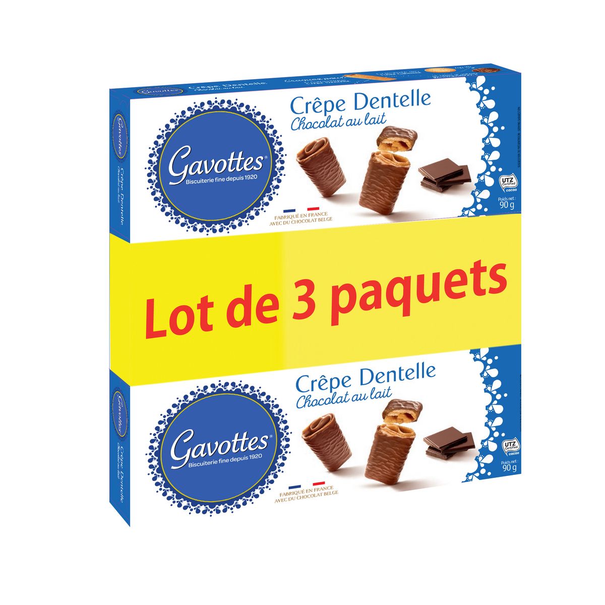 Crêpes dentelles au chocolat au lait Les Gavottes