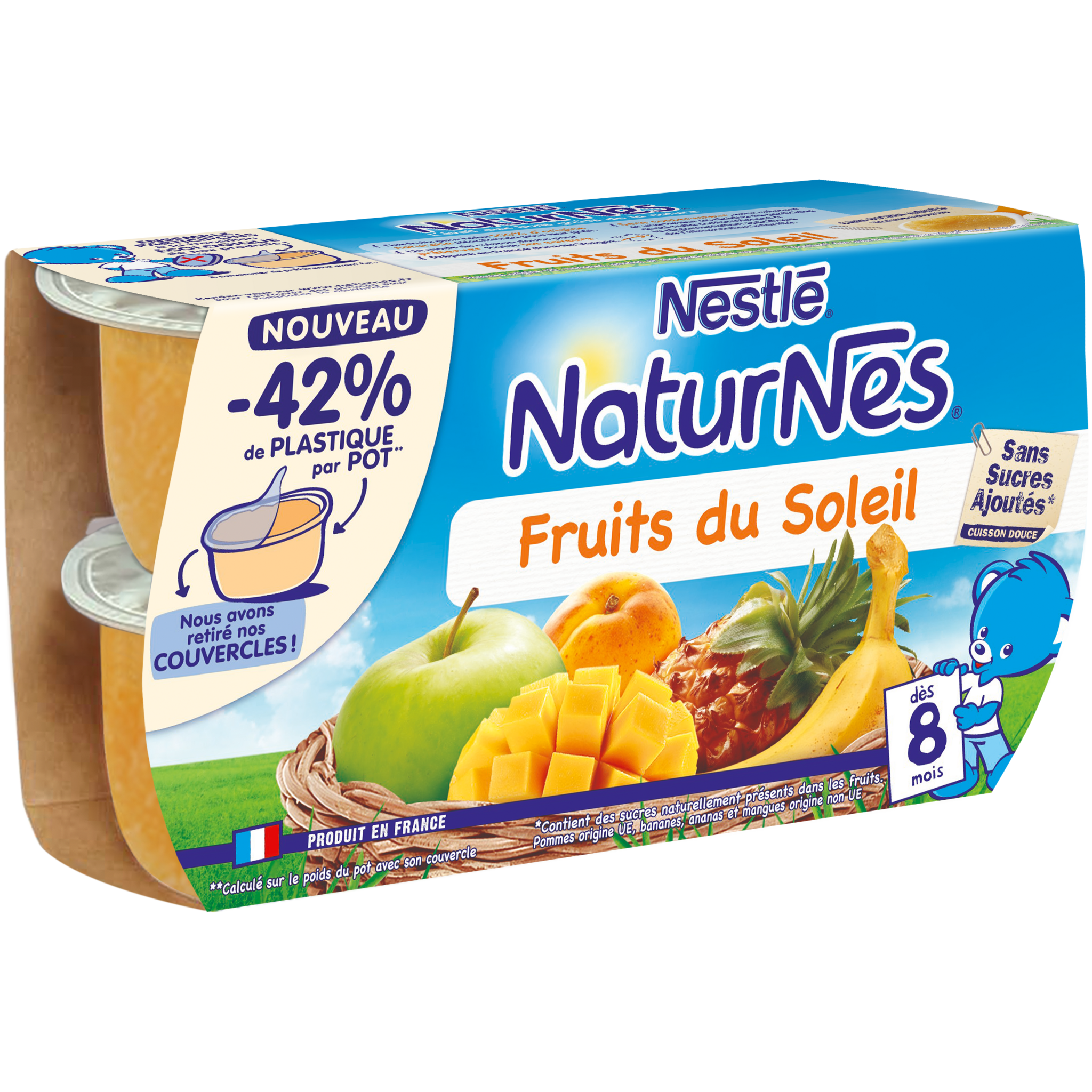 Nouveaux petits pots bébé sans couvercle