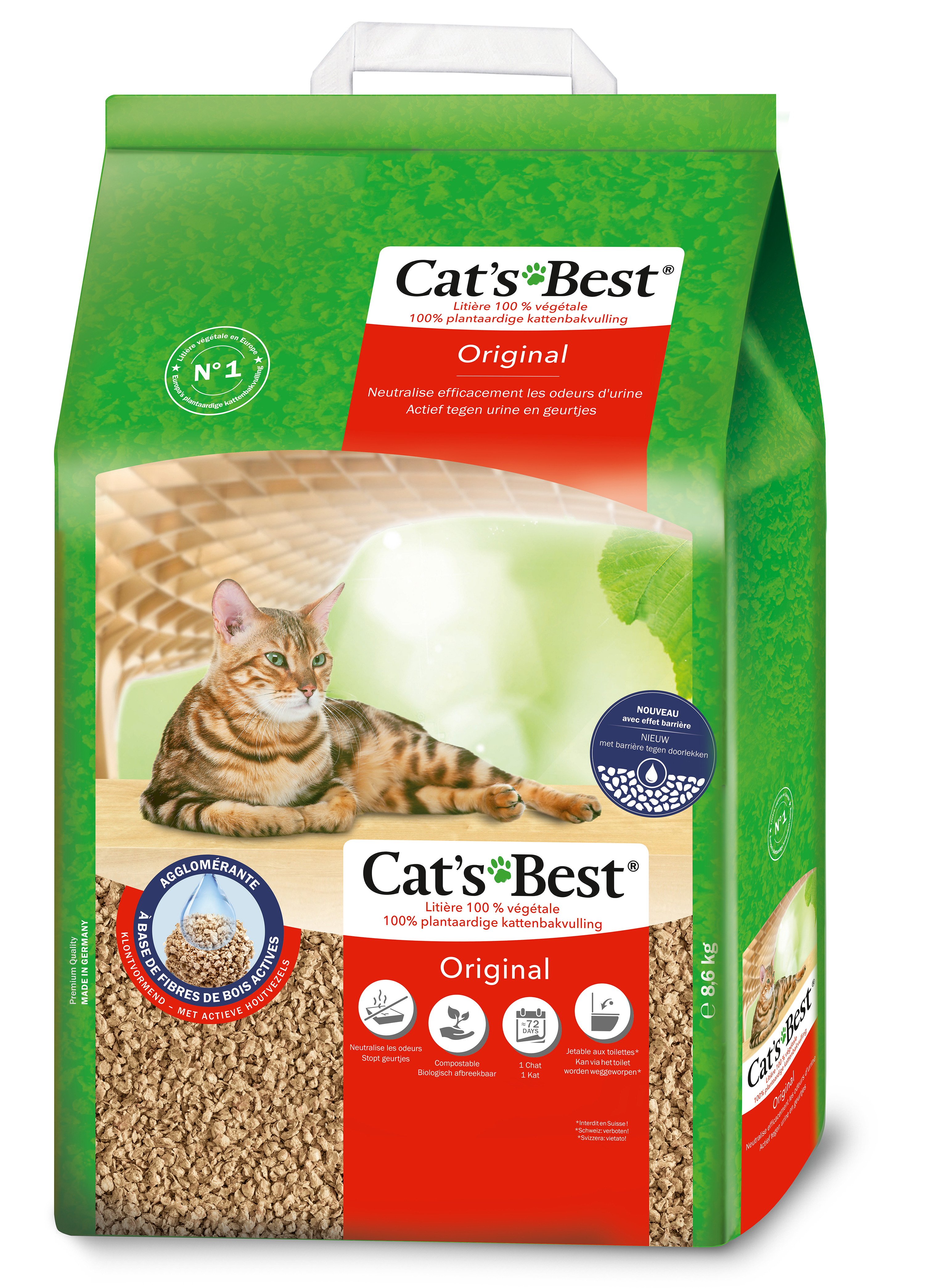 Cat S Best Litiere Vegetale Agglomerante A Base De Bois Jetable Aux Toilettes 8 6kg Pas Cher A Prix Auchan