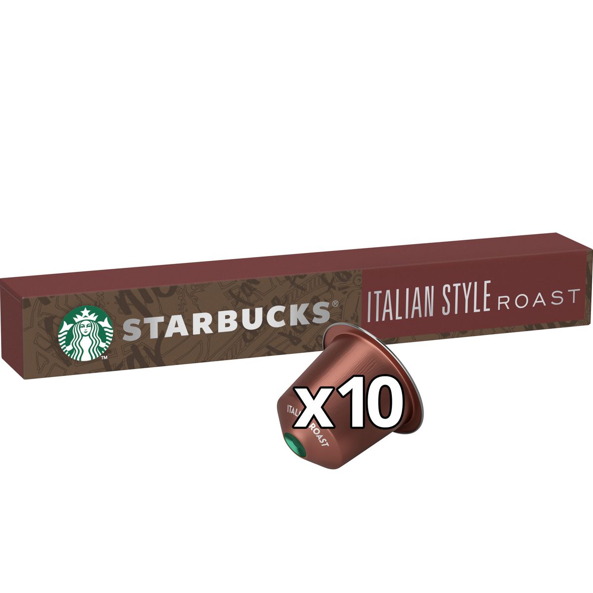 STARBUCKS Capsules de café Italian Style roast intensité 11 compatibles Nespresso 10 capsules 56g