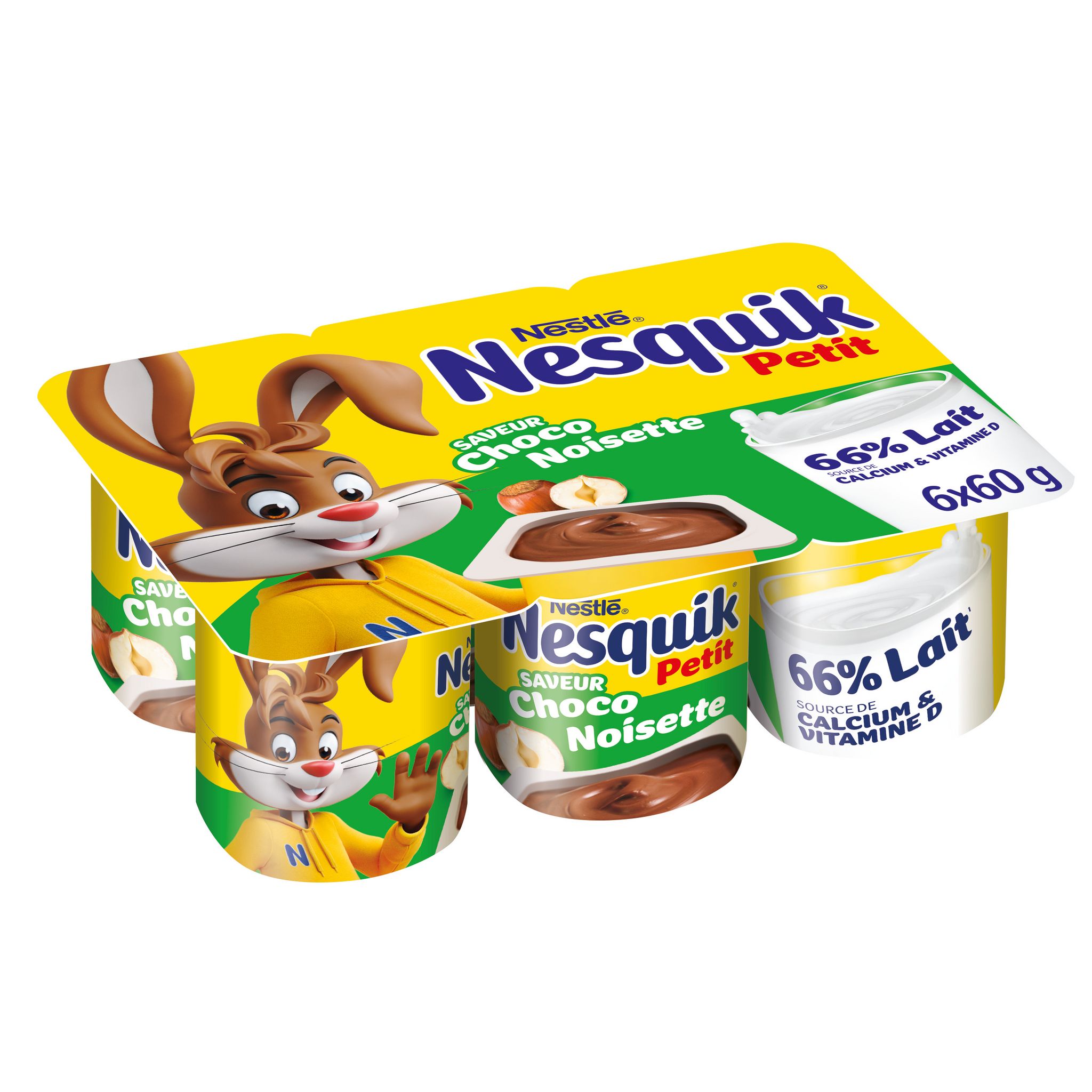Crème dessert Chocolat Nesquik Petit, Nestlé (6x 60 g)  La Belle Vie :  Courses en Ligne - Livraison à Domicile