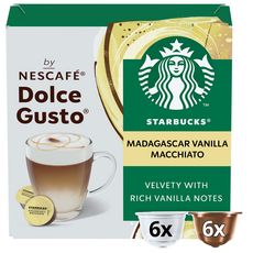 STARBUCKS Capsules de café macchiato vanille de Madagascar compatible Dolce Gusto 12 capsules 132g