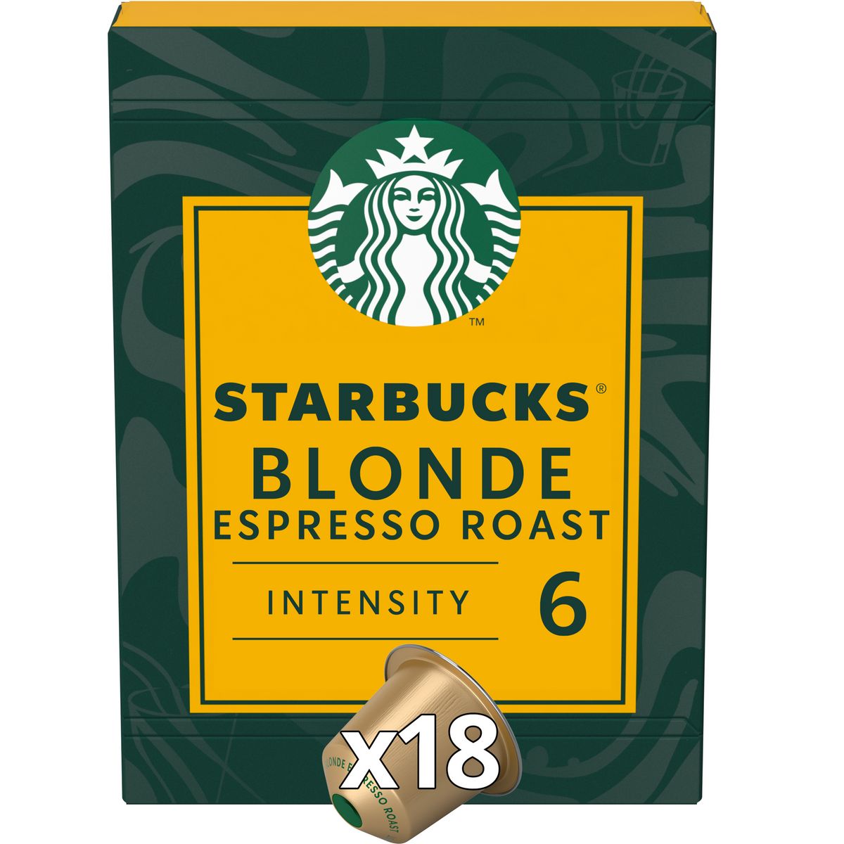 STARBUCKS Capsules de café blonde espresso roast intensité 6 compatibles Nespresso 18 capsules 94g