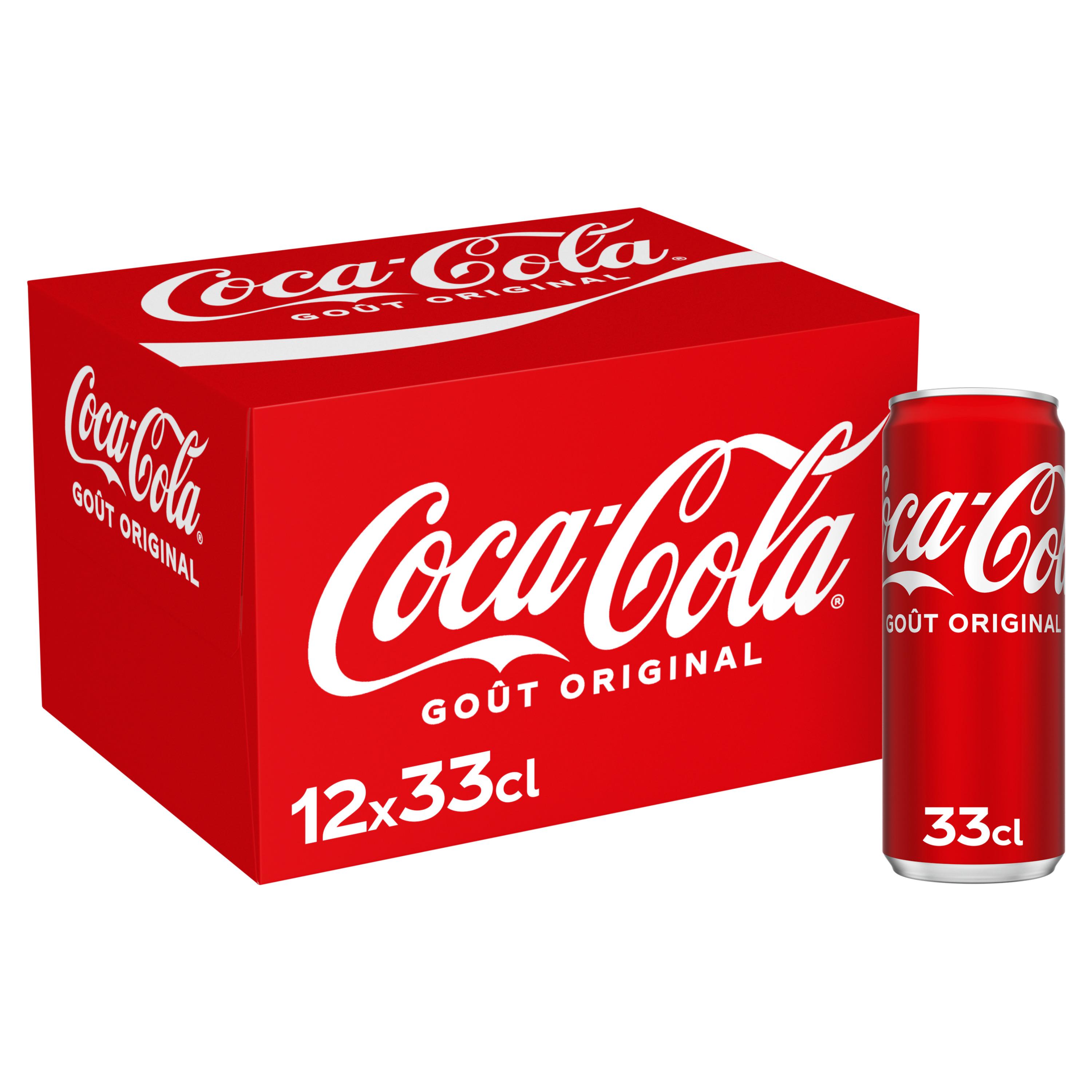 COCA-COLA Canette Slim de boisson gazeuse pétillante de 33 cl