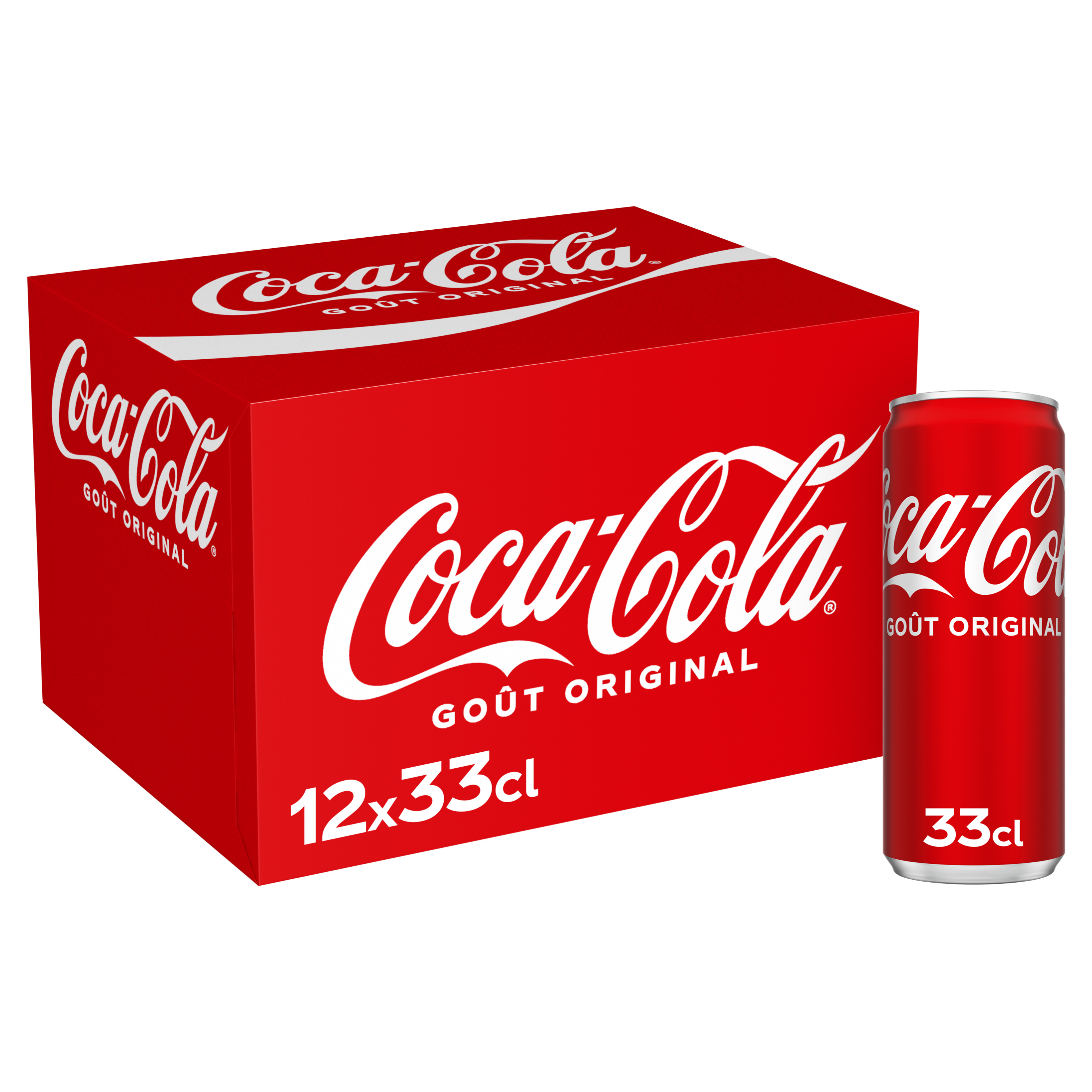COCA-COLA Canette Slim de boisson gazeuse pétillante de 33 cl