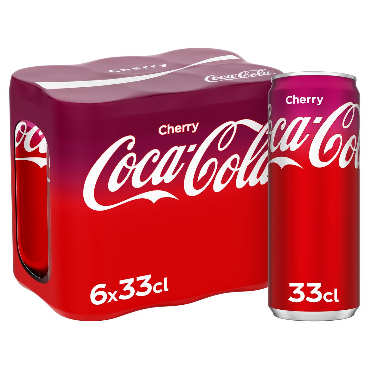 COCA-COLA Boisson gazeuse aux extraits végétaux arôme cerise boîtes 6x33cl  pas cher 