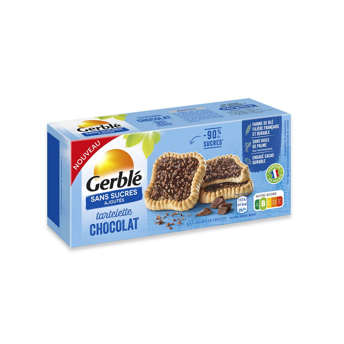 GERBLE Gerblé sans sucre sablé caramel 150g pas cher 