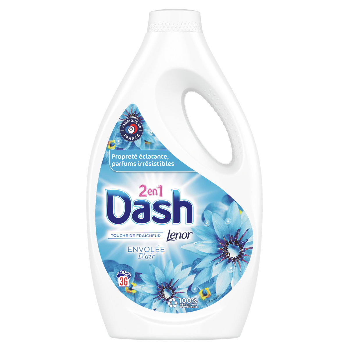 Promo LESSIVE LIQUIDE ENVOLÉE D'AIR DASH(¹) Le lot de 2 x 35 lavages  (2x1.8071) chez Auchan