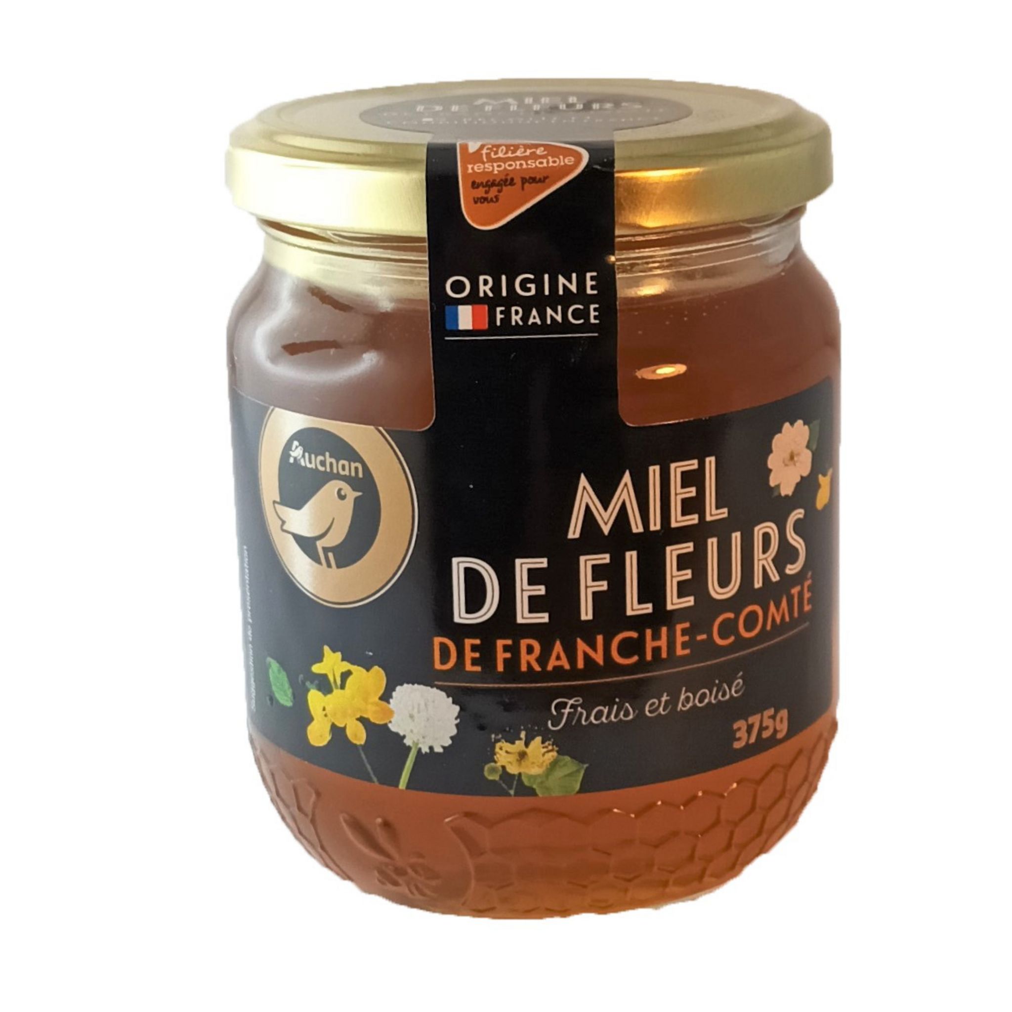 Miel liquide de fleurs sauvages de France- 500g - Auchan - 0.5 kg