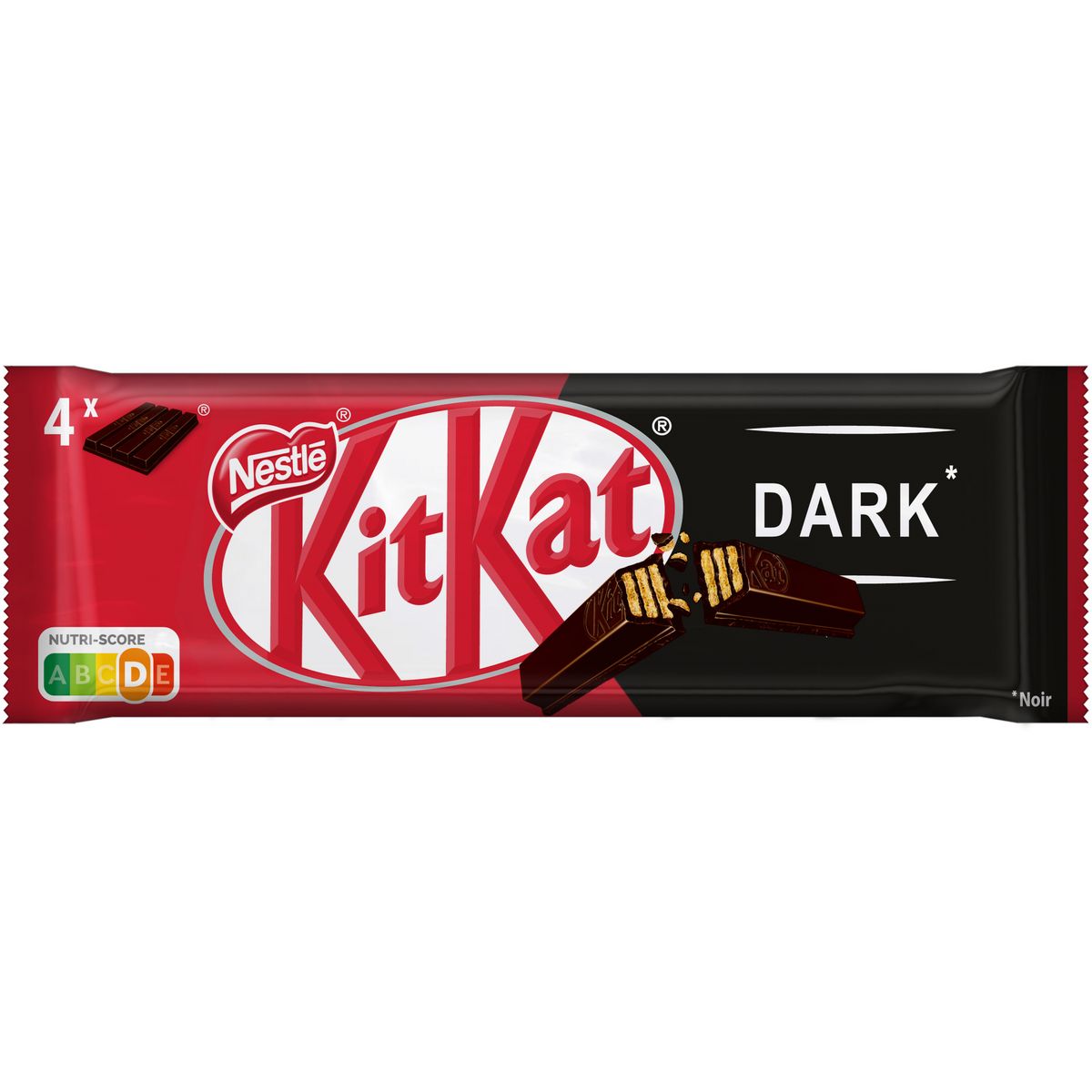 KIT KAT Dark Barres croustillantes enrobées chocolat noir 4x41,5g