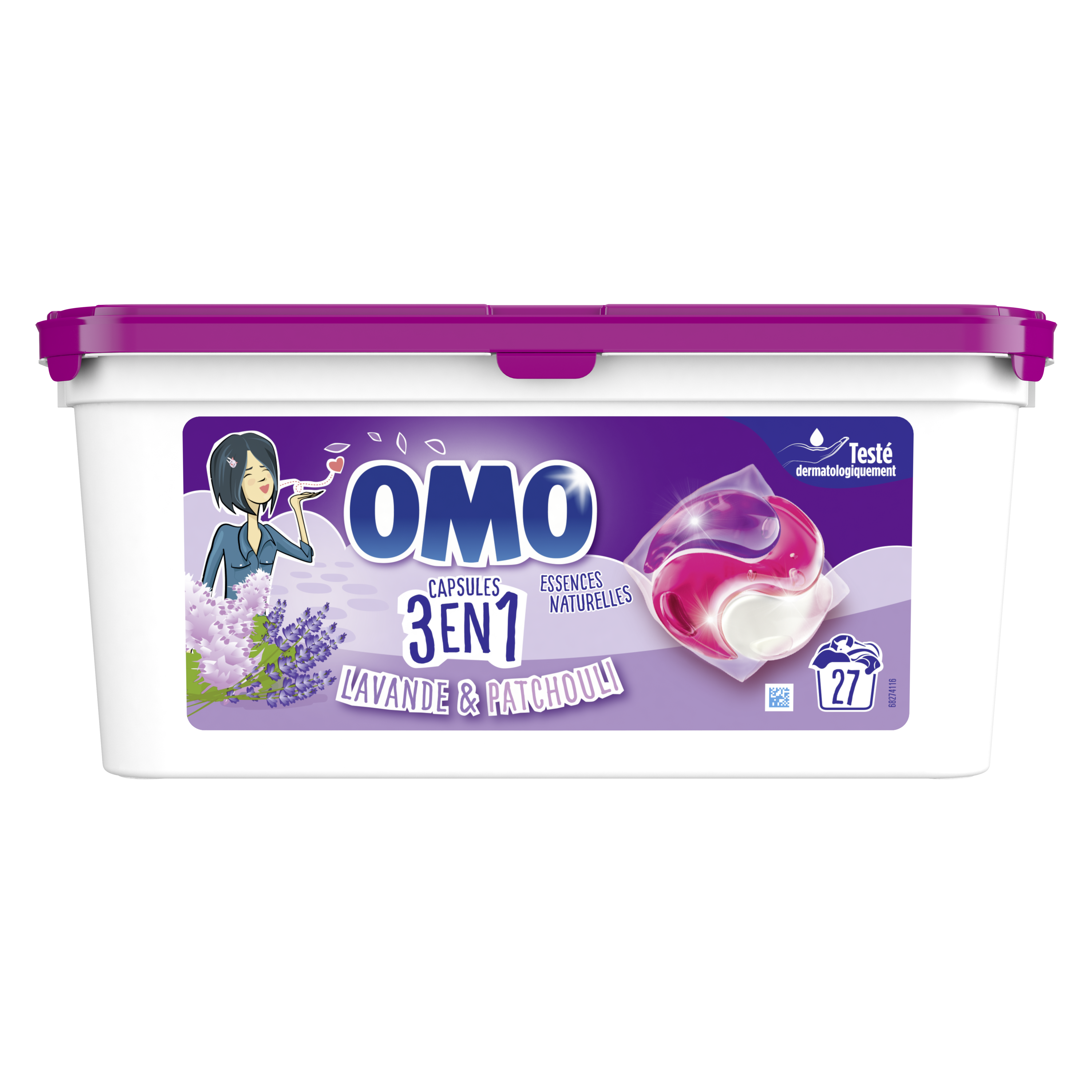 Capsules de lessive Omo Lavande et eucalyptus