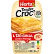 HERTA Tendre Croc' l'original jambon et fromage réduit en sel sans nitrite 2 pièces 200g
