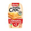 HERTA Tendre Croc' l'original jambon et fromage sans nitrite 2 pièces 200g