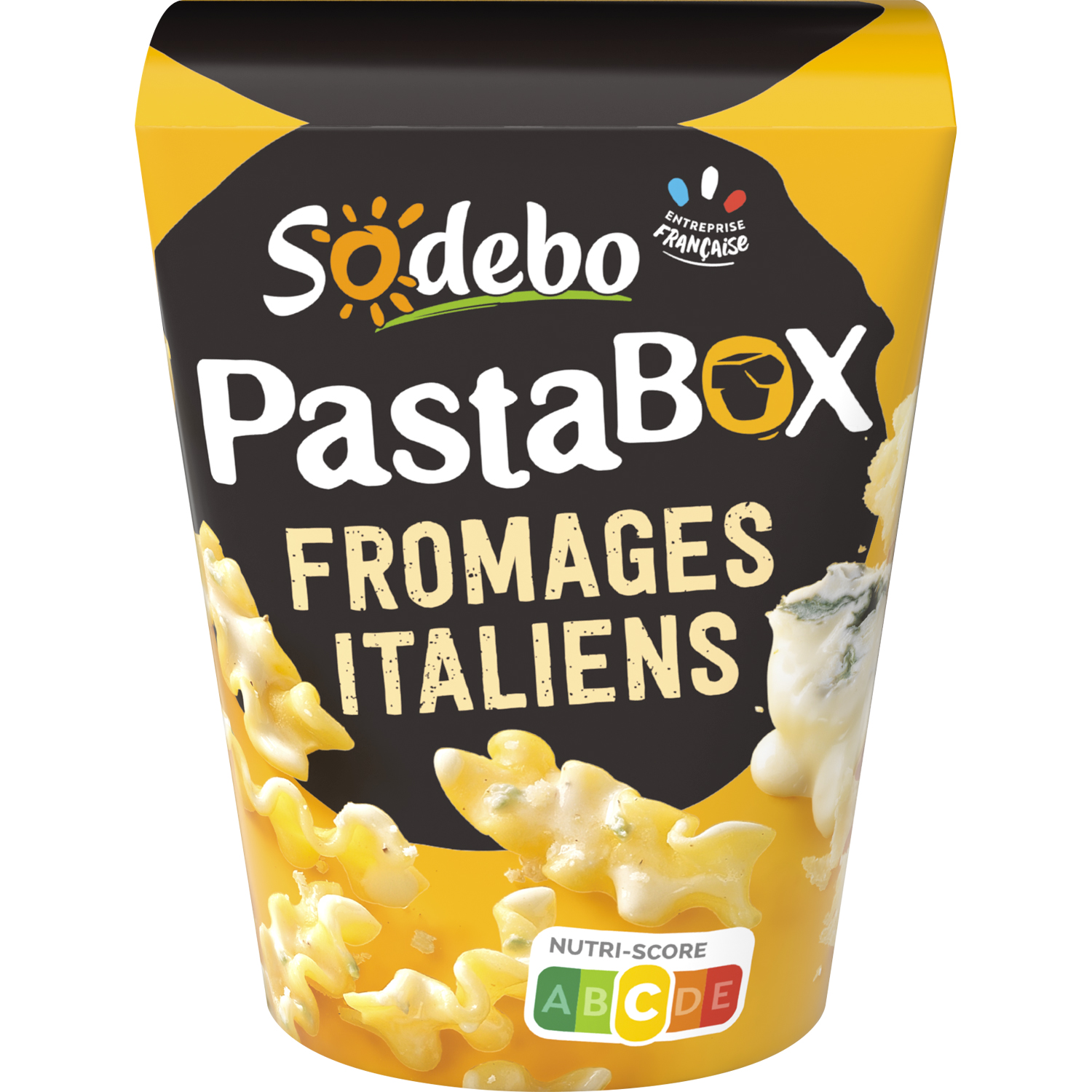 SODEBO Pasta box fusilli fromages italiens 1 portion 330g pas cher 