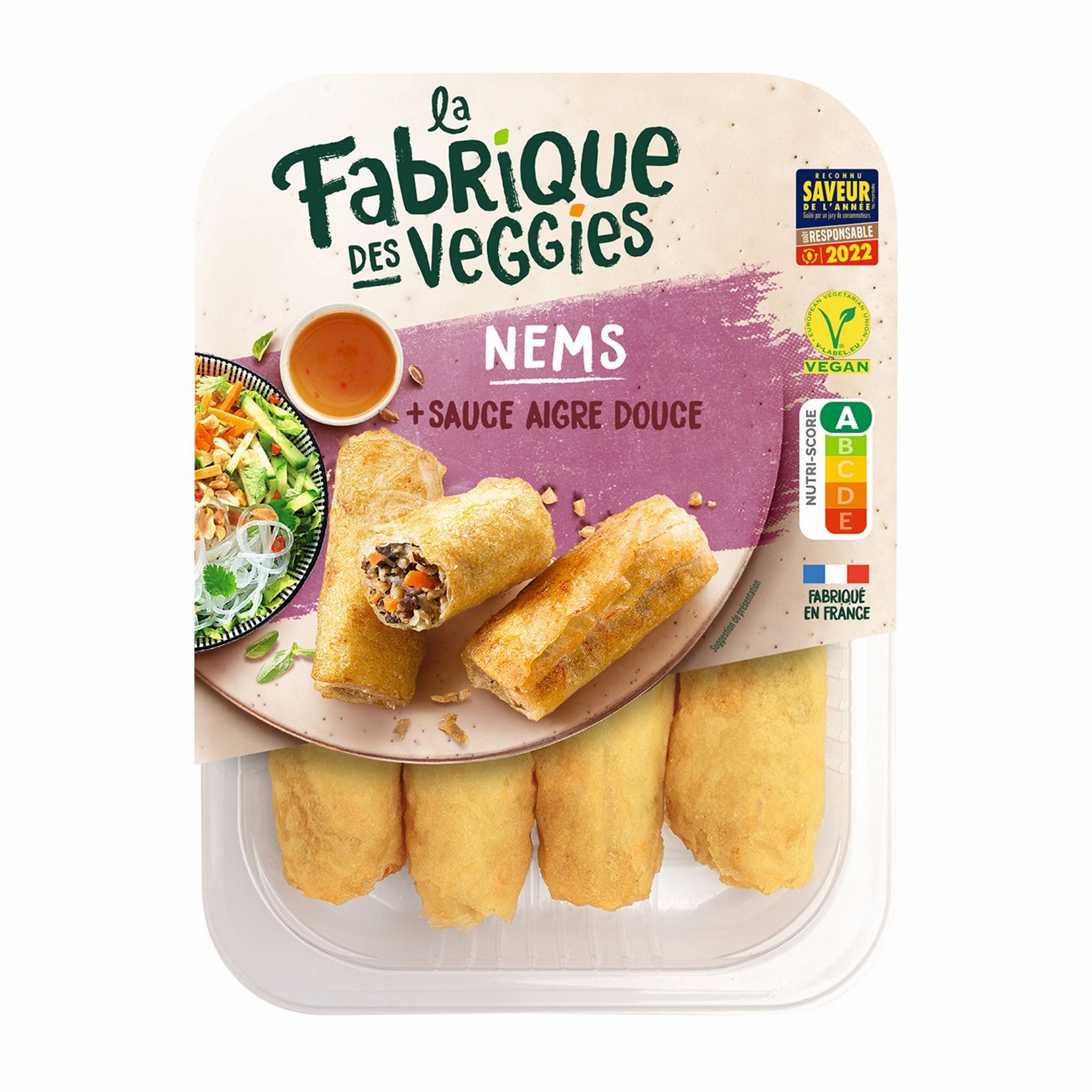 Nems végans légumes et PST cuits au four - L'Herboriste, cuisine végétale