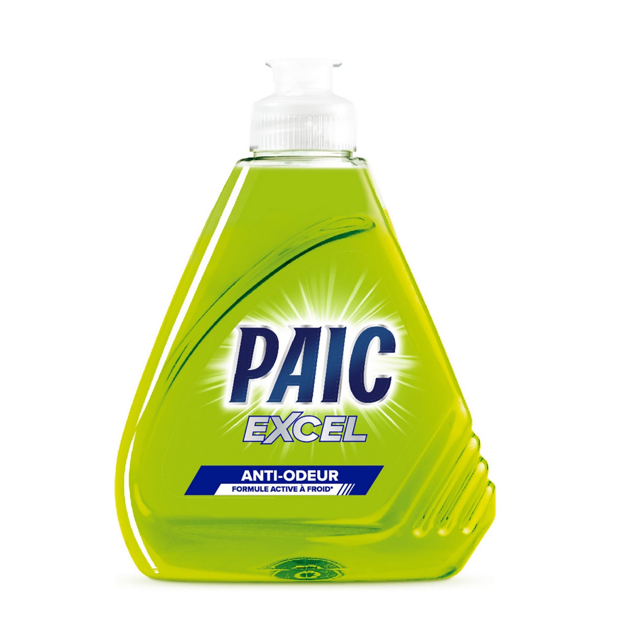 LOT DE 12 - PAIC Excel+ DESTRUCTEUR D'ODEURS FRAICHEUR CITRON VERT Liquide  vaisselle - flacon de 500 ml