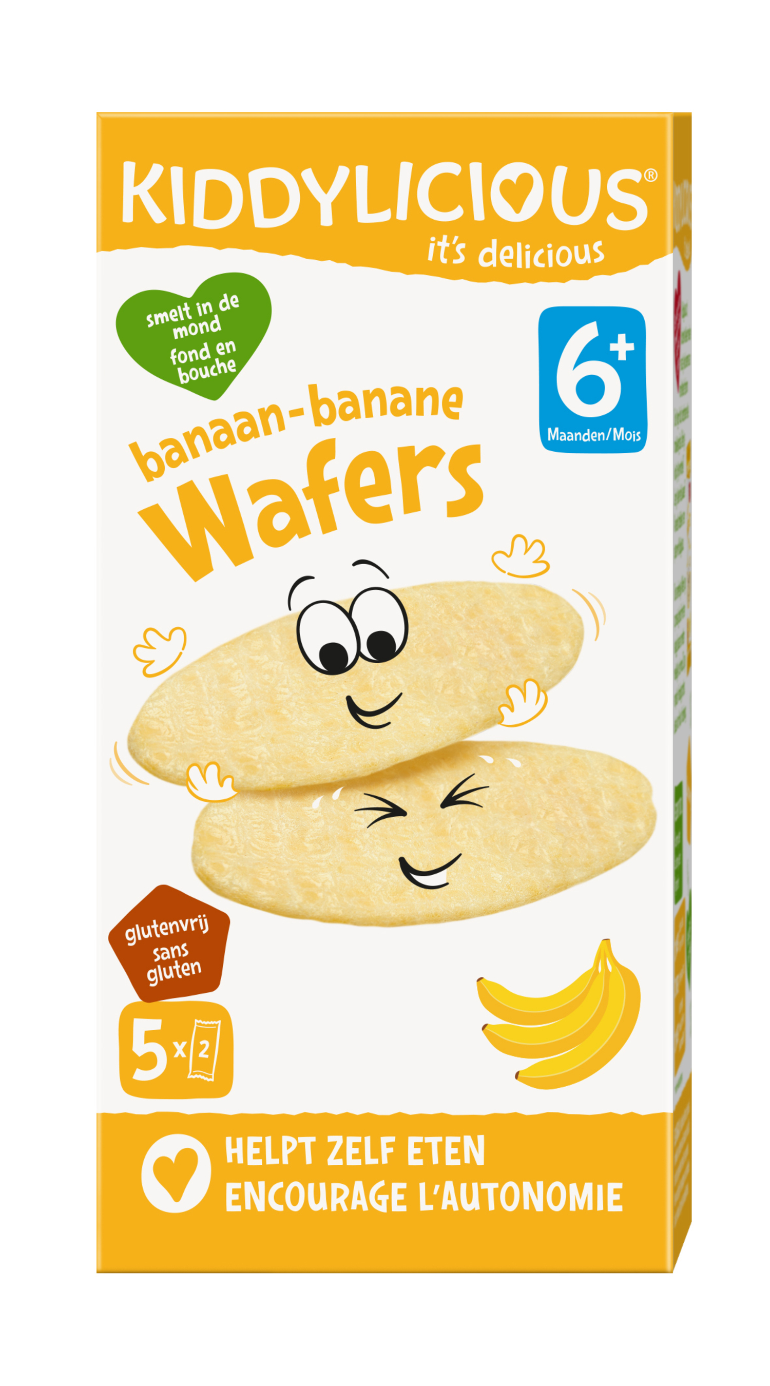 Kiddylicious Wafers banane - Approuvé par les Familles