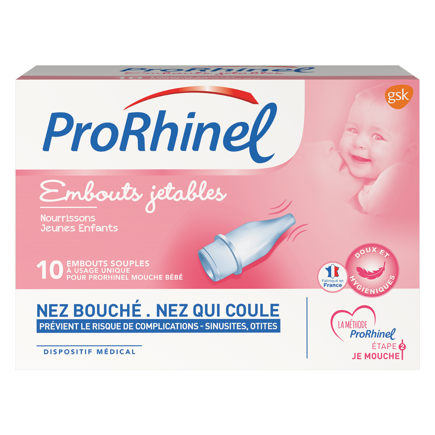 PRORHINEL Embouts jetables nourrissons et jeunes enfants 10 pièces