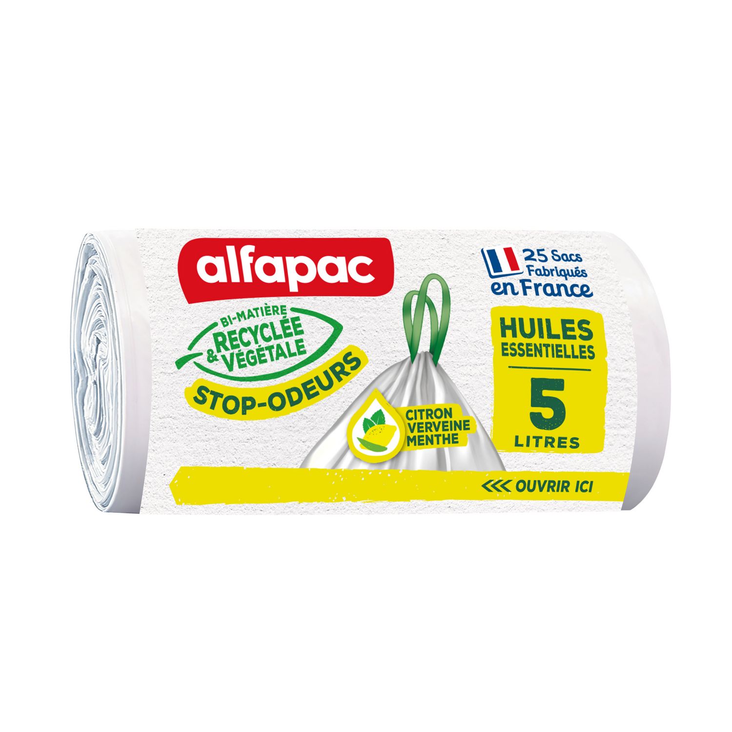 ALFAPAC Sacs poubelle stop odeurs 5l 25 sacs pas cher Auchan.fr