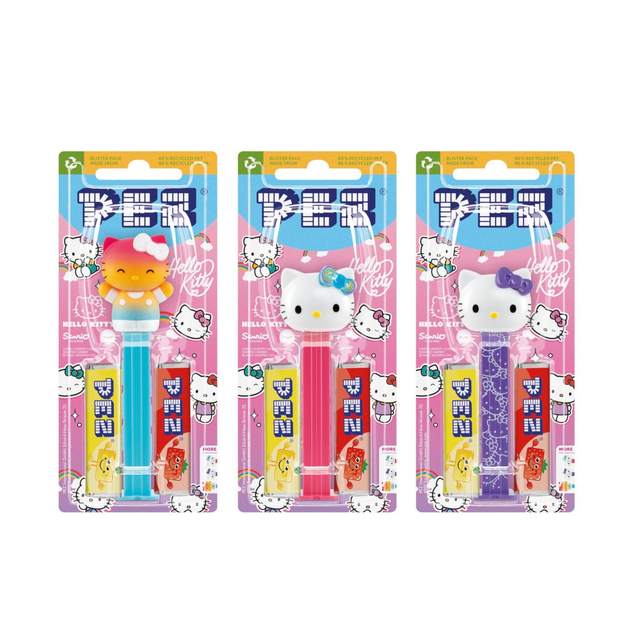 PEZ Blister panachés bonbons aux fruits 1 distributeur + 2 recharges pas  cher 