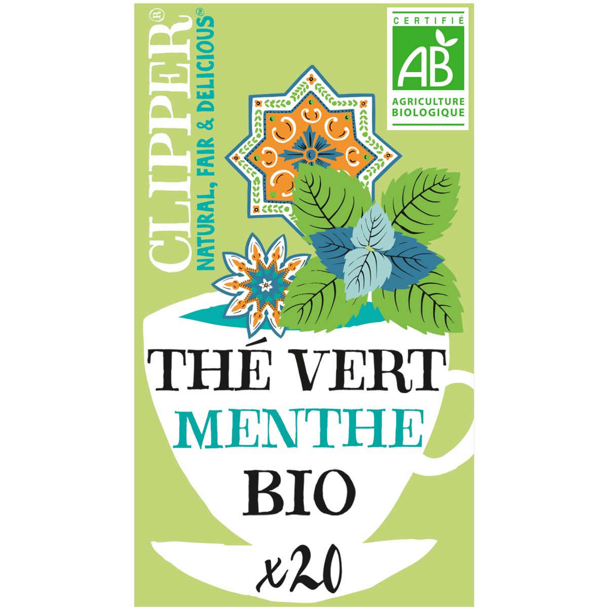 CLIPPER - Thé Vert Bio - 20 sachets de Thé Bio - 1 paquet : :  Epicerie