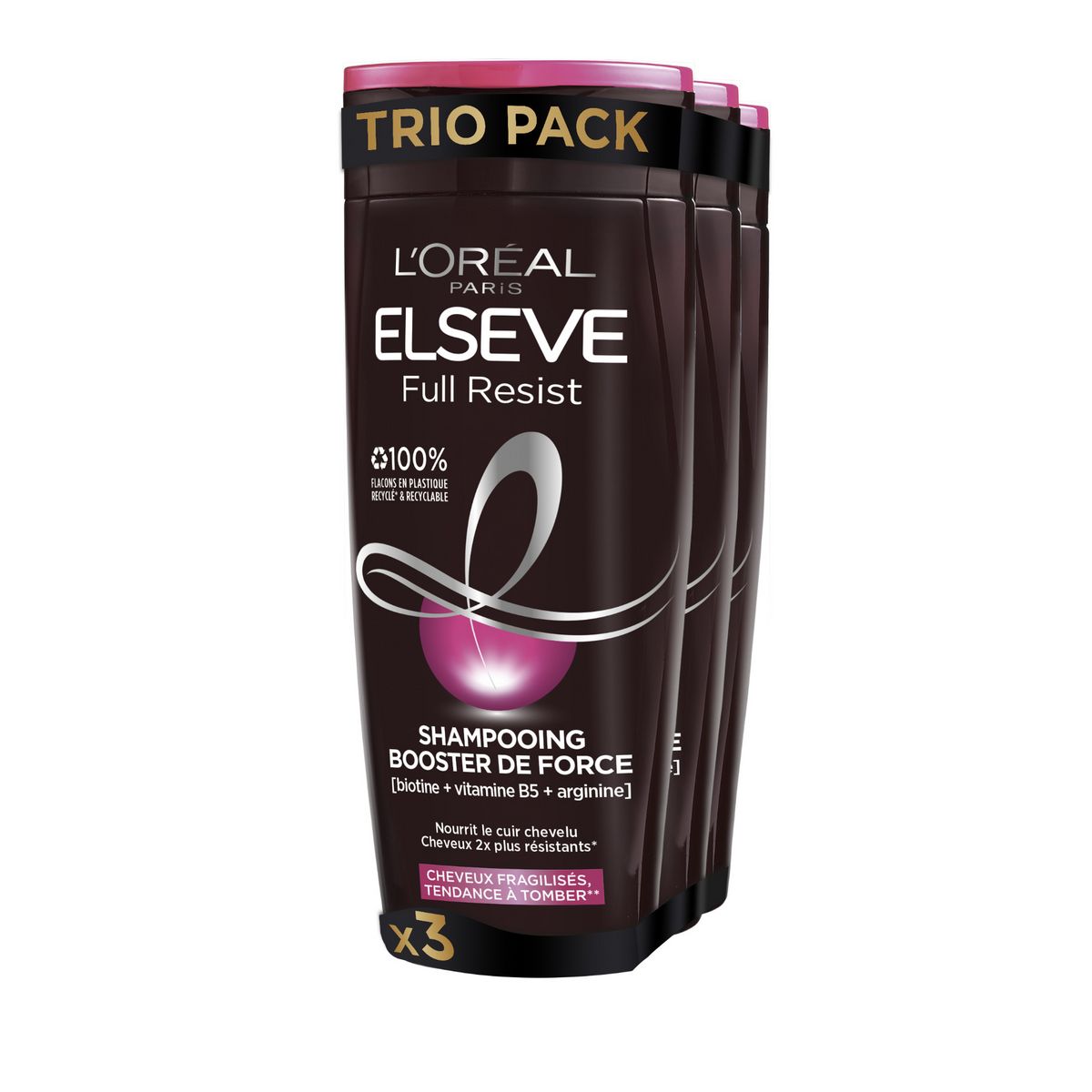 ELSEVE Full Resist shampooing booster de force pour cheveux fragilisés 3x250ml