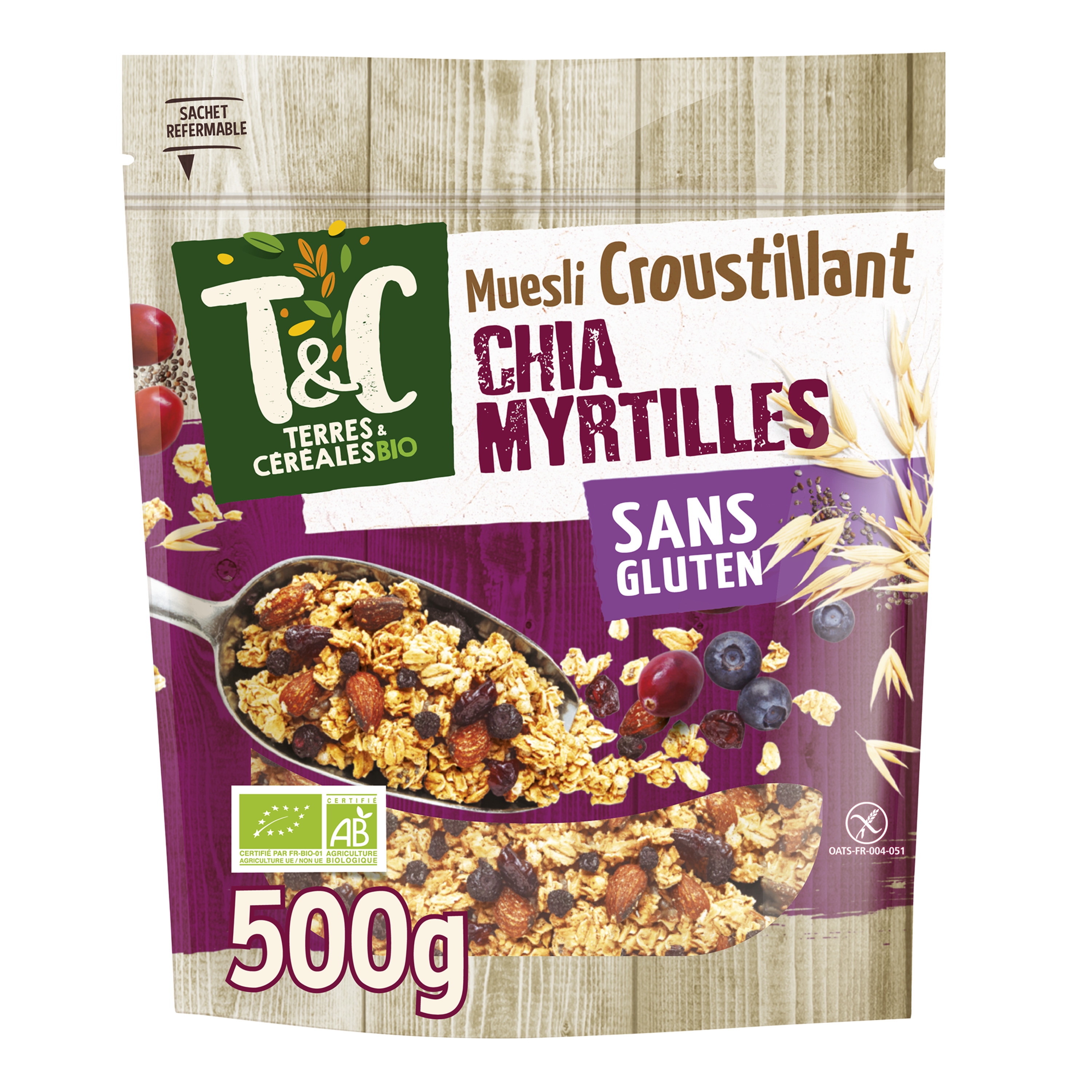 Vente de 500 g de Graines de Chia Bio AB