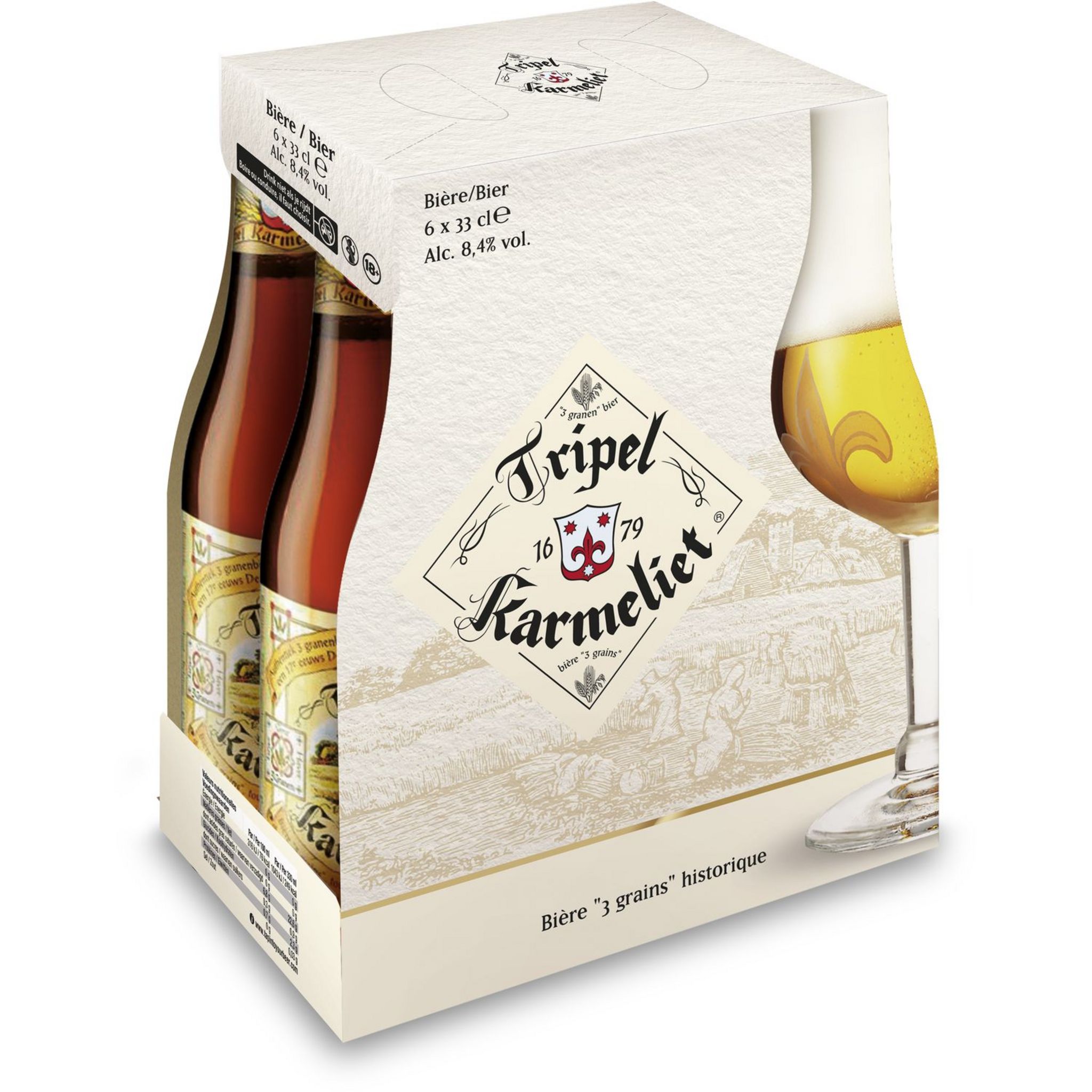 KARMELIET Bière blonde triple 8,4% bouteilles 6x33cl pas cher