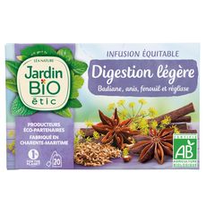 JARDIN BIO ETIC Infusion digestion légère badiane anis et fenouil 20 sachets 30g