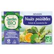 JARDIN BIO ETIC Infusion nuits paisibles extrait de mandarine bio 20 sachets 30g
