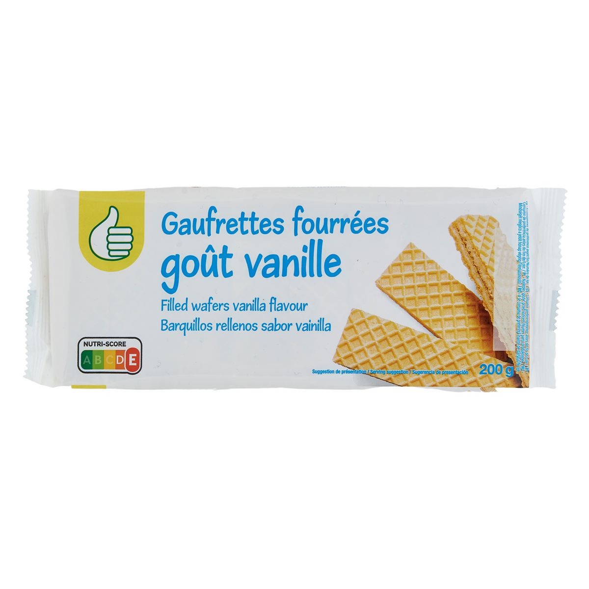 POUCE Gaufrettes fourrées goût vanille 200g pas cher 