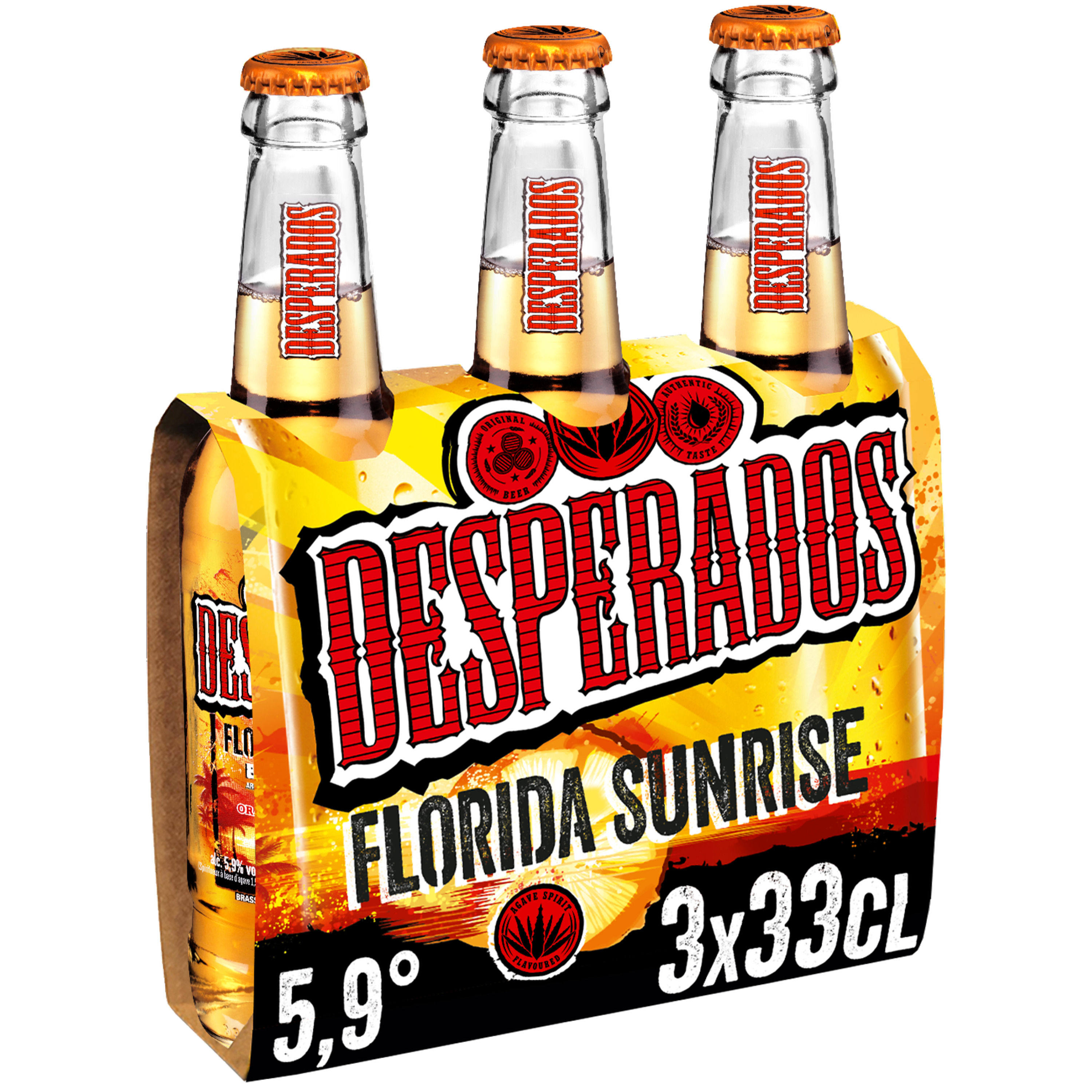 DESPERADOS Pack de 20 Bieres - Aromatisée Téquila - Alc 5.9% vol