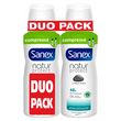 SANEX Natur protect déodorant spray compressé 48h pierre d'alun 2x100ml